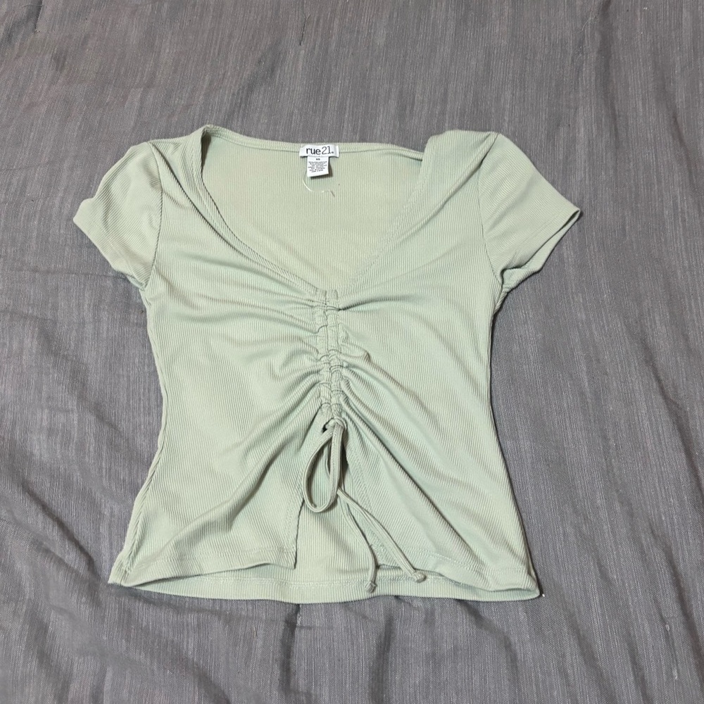 Green Crop top size XS